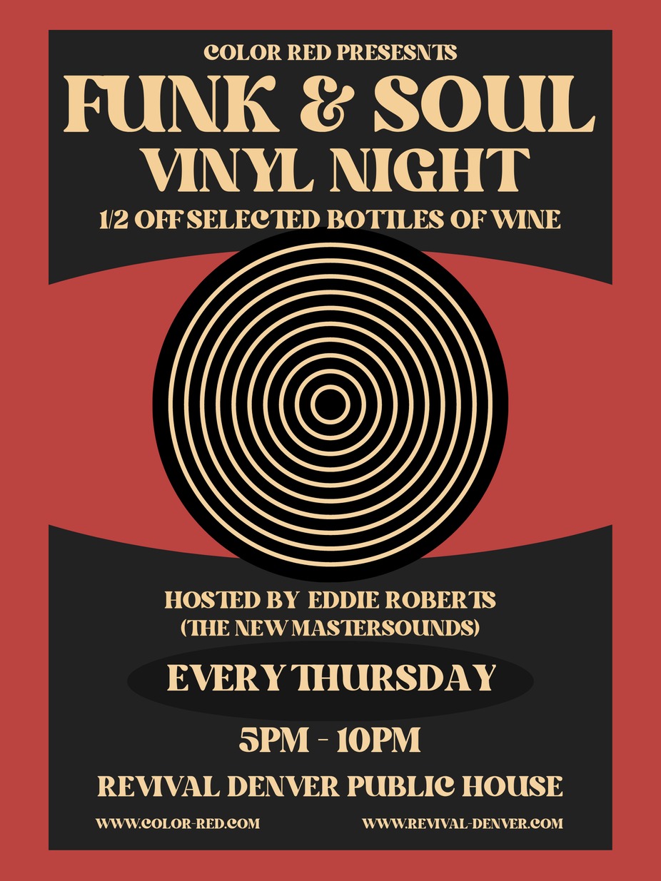Funk and Soul Vinyl Night with 1/2 Priced Wine Bottles! event photo