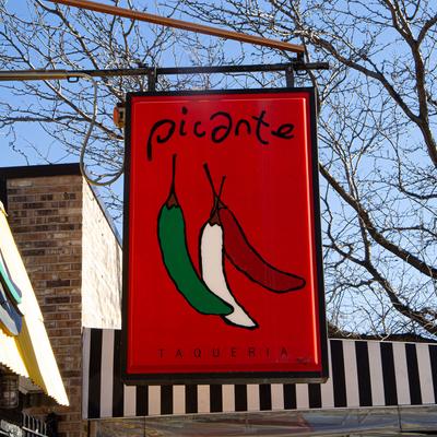 Exterior, restaurant sign