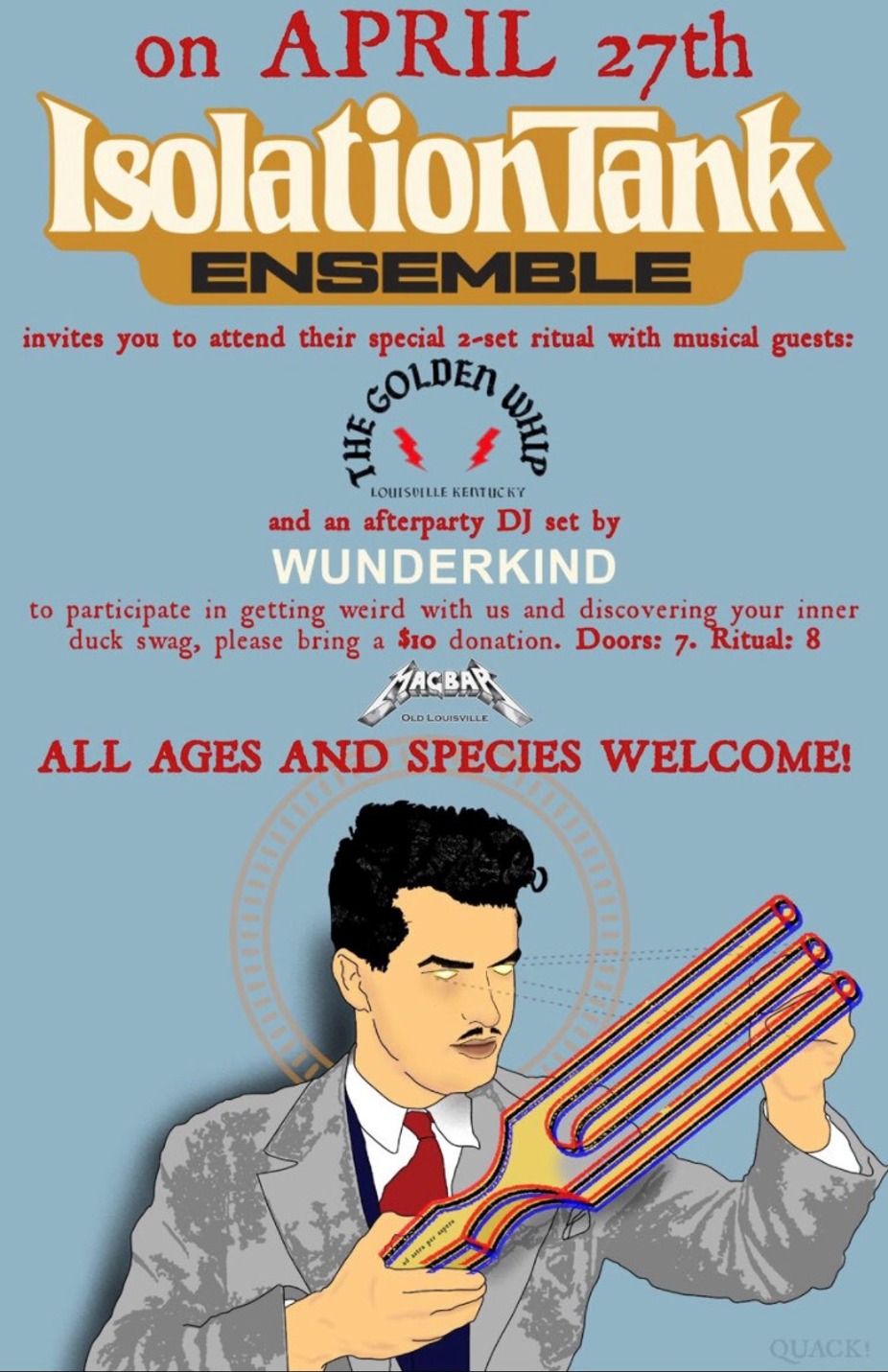 All Ages - Isolation Tank Ensemble with The Golden Whip Plus an After Party set by DJ Wunderkind event photo