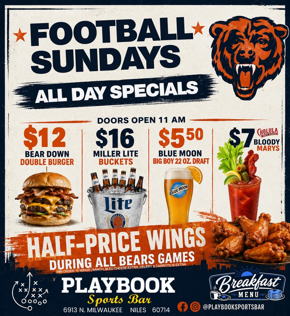 FOOTBALL SUNDAYS ALL DAY SPECIALS event photo