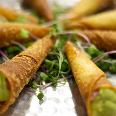 Spring rolls, closeup