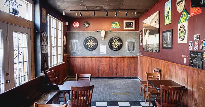 Interior, darts area