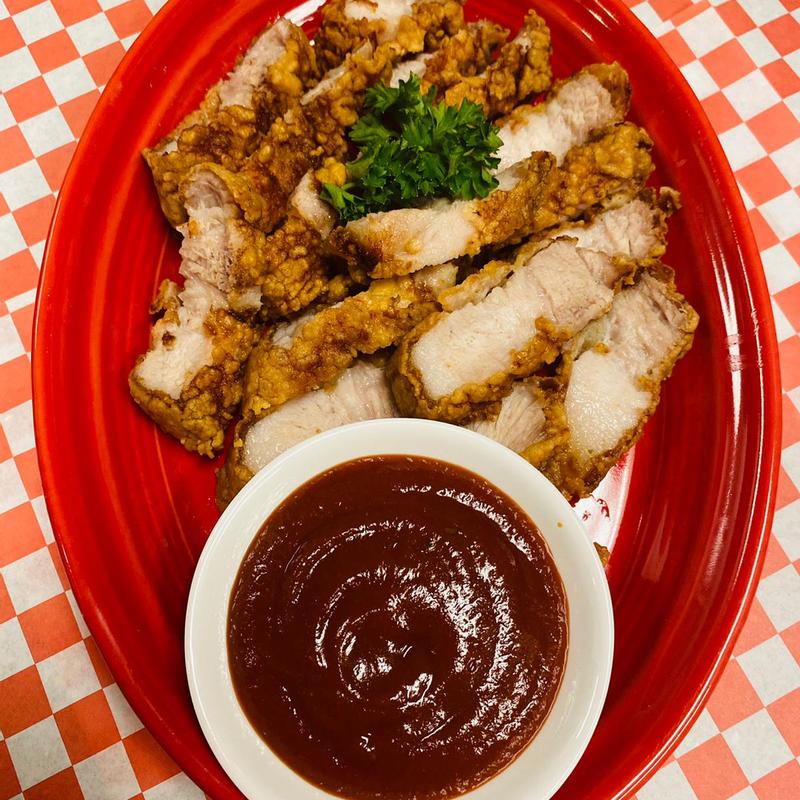 Southern Fried Juicy Pork Belly Served with Your Choice of one of our Homemade Sauces photo