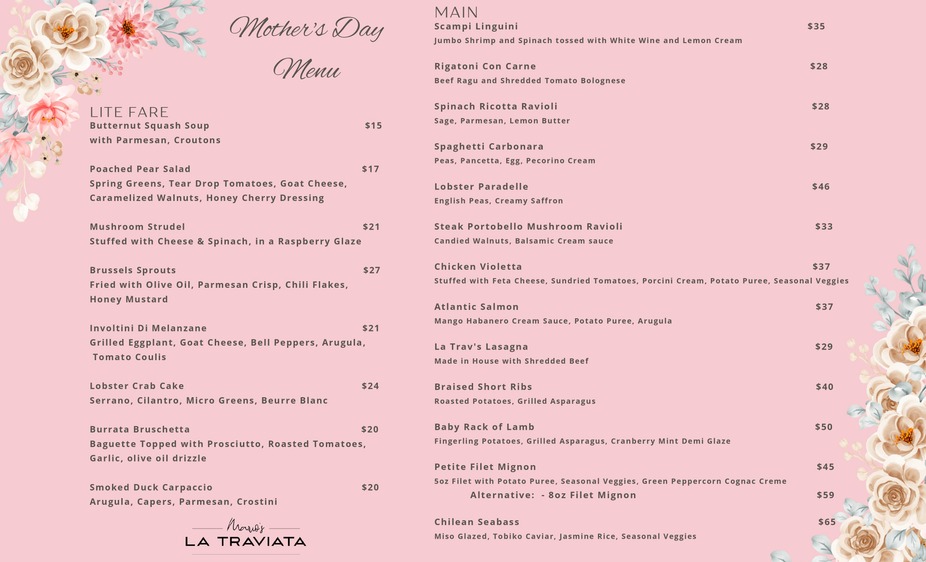 Mother's Day Special Menu event photo