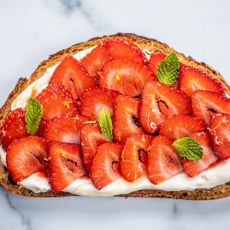 Strawberry Creme Fraiche Toast photo