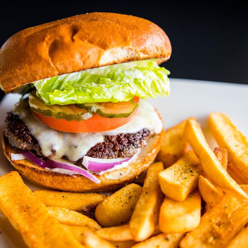 Classic Cheese Burger with Fries photo