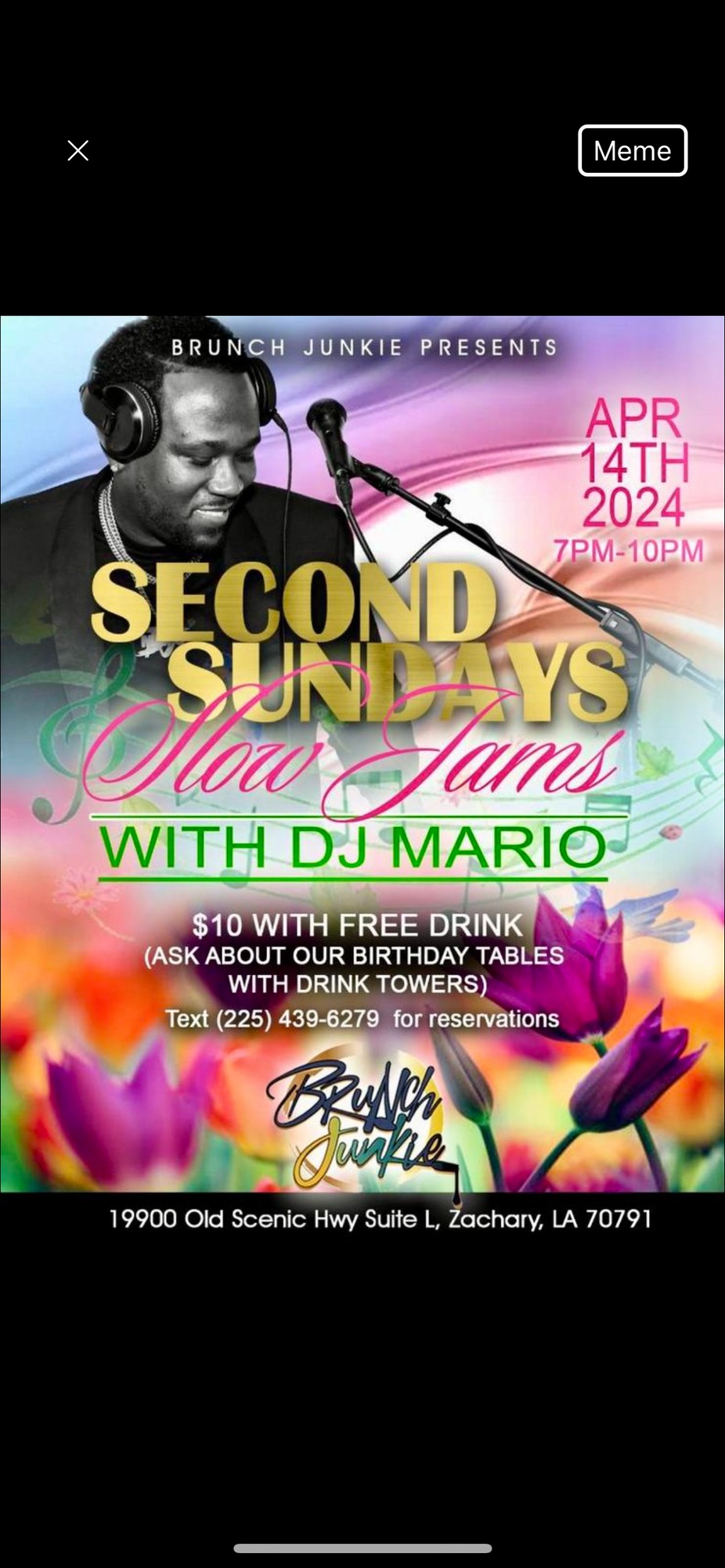 Second Sundays Slow Jams with DJ Mario event photo