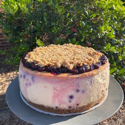 A whole cheesecake