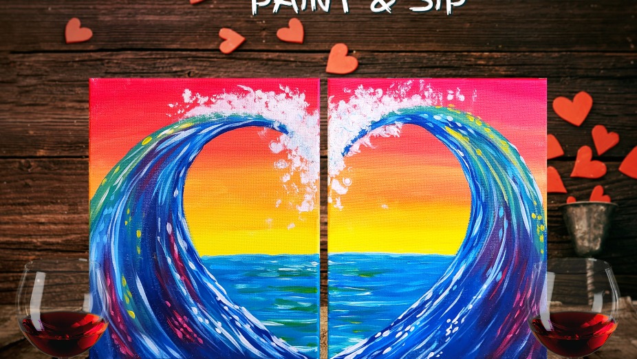 Valentines Day Paint & Sip event photo
