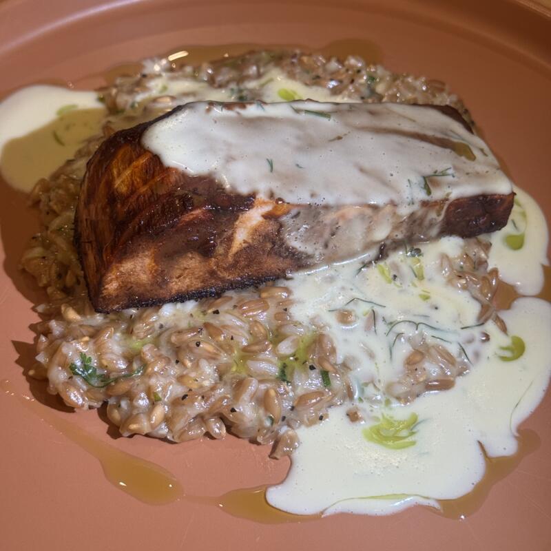 menu item 14 of 37, Salmon Farroto (HP- 18g)