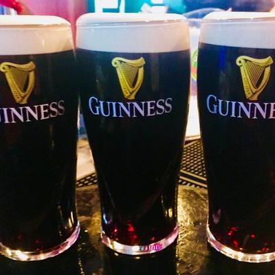 Three Glasses of Guinness beer