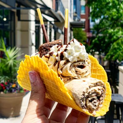 Three ice creams in one