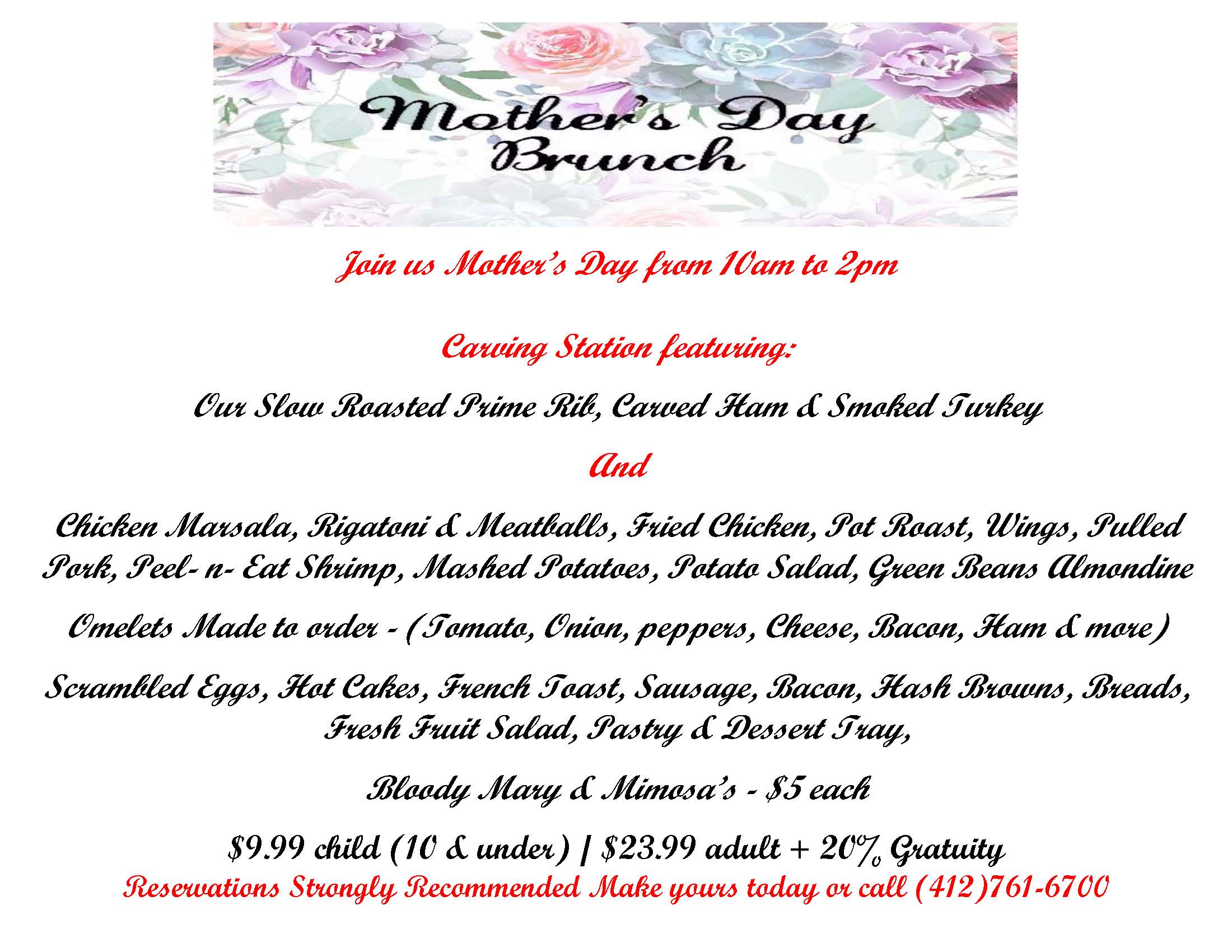 This is a real pain.  this is a picture of our mothers day menu. It has nothing to do with this .