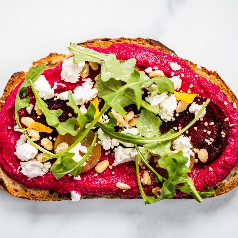 Beets & Goat Cheese Toast photo