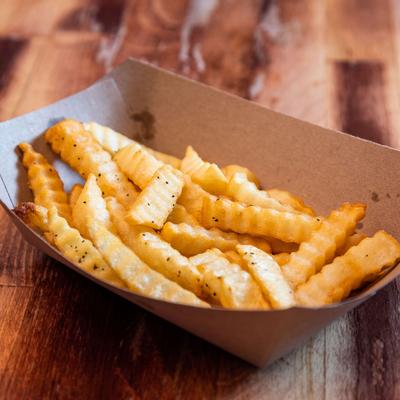 Crinkle cut fries box