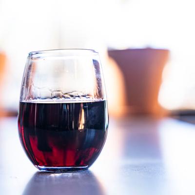 A glass of wine