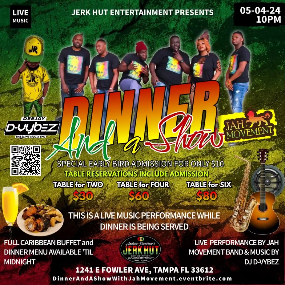 Dinner And A Show with Jah Movement Band event photo