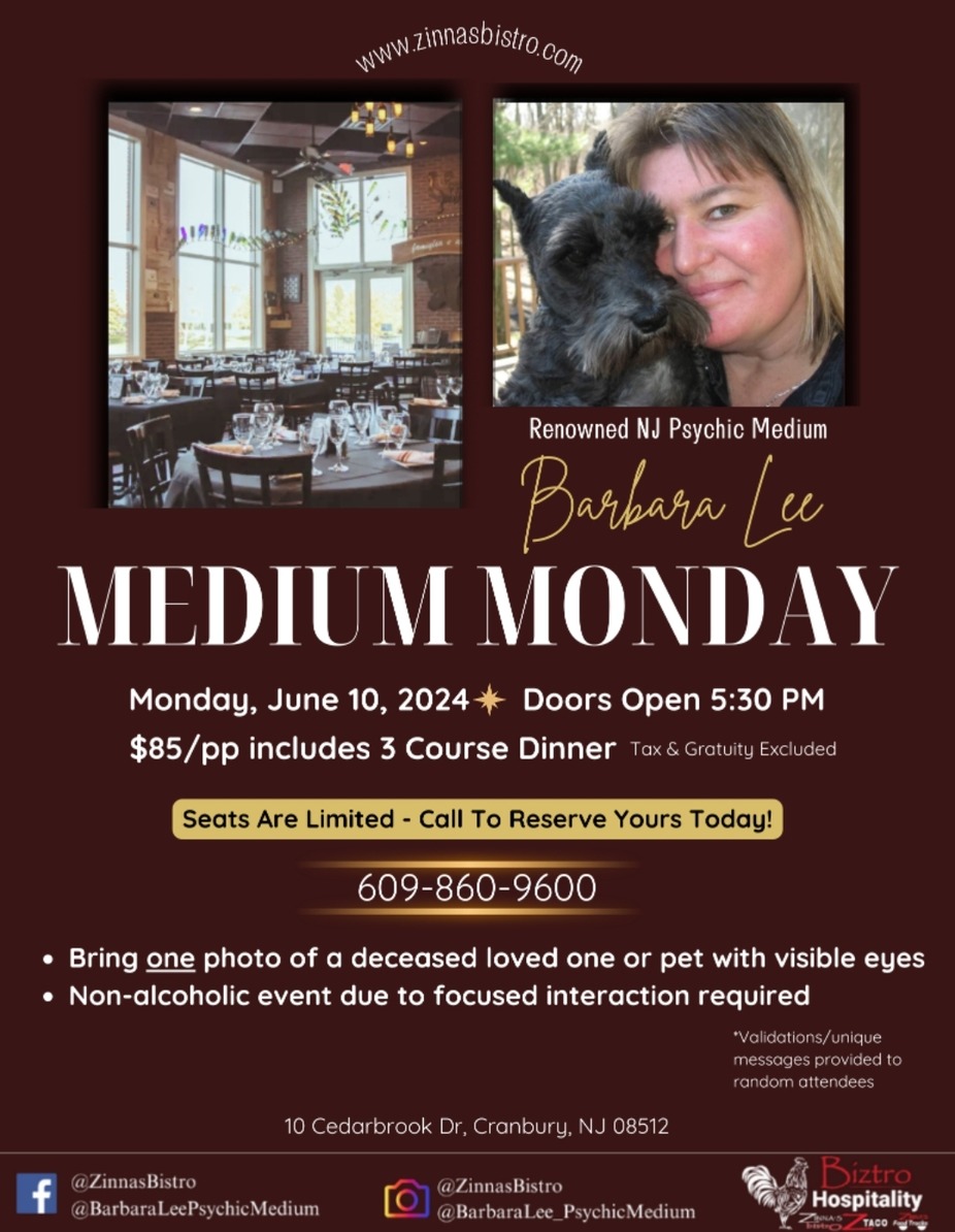 Medium Monday with renowned psychic medium Barbara Lee event photo