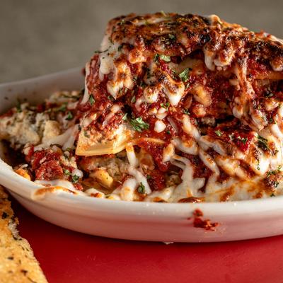 Lasagna Dinner served