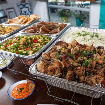 Different dishes served