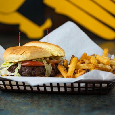 Burger and fries