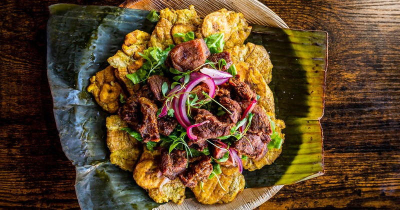 Carne Frita and Tostones