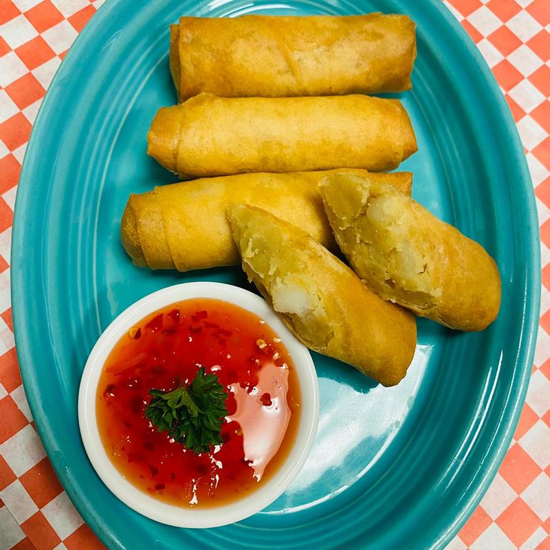 Vegetarian Samosas with Potatoes and Onions 4 pc photo