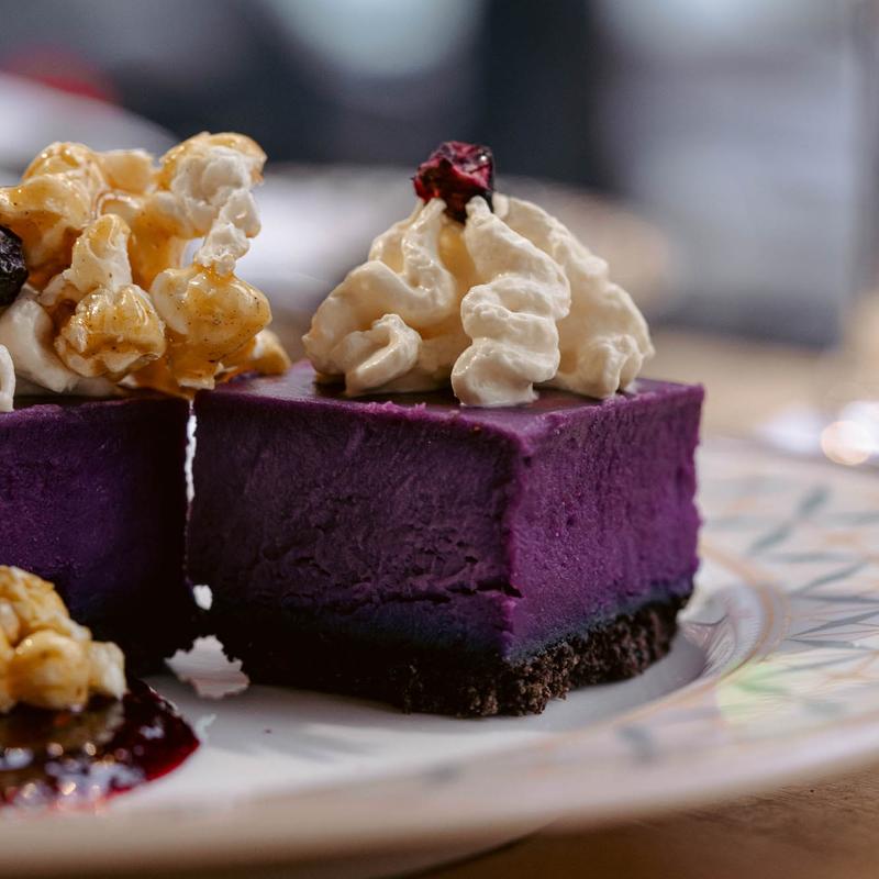 menu item 35 of 37, Ube Cheesecake