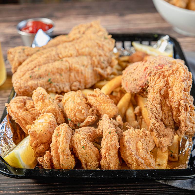 Fried Lobster, Fish & Shrimp Platter photo