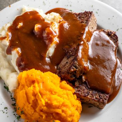 Meatloaf Dinner served