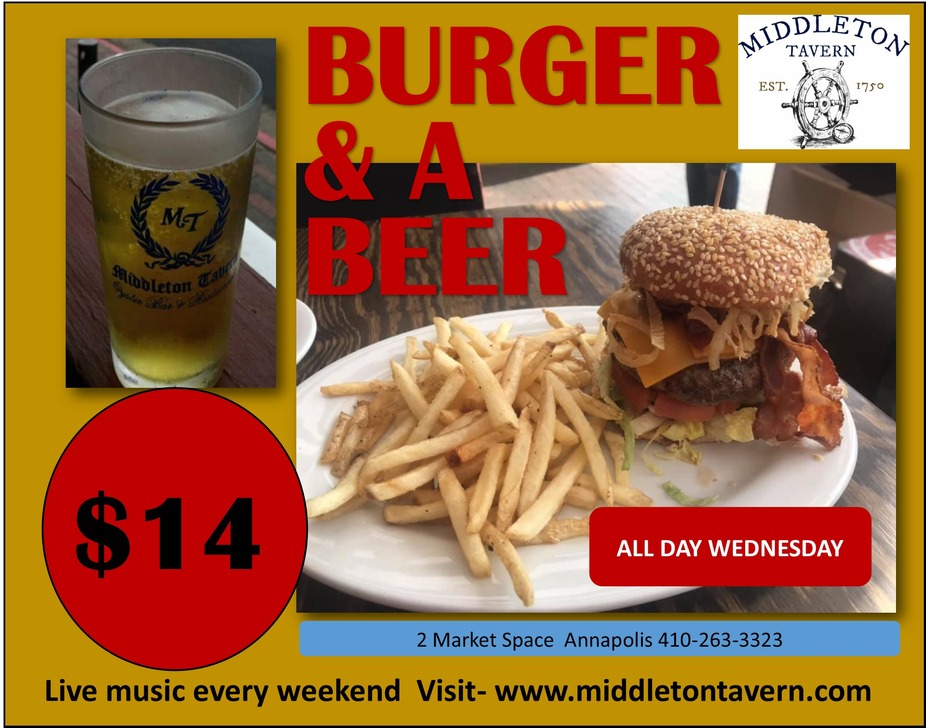 Burger & Crabcake Special All Day Wednesdays event photo