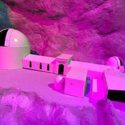 Interior, mini golf Lick Observatory on Mt. Hamilton replica within Urban Putt.