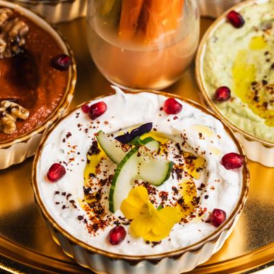 Goddess Mezze Platter, partial view.