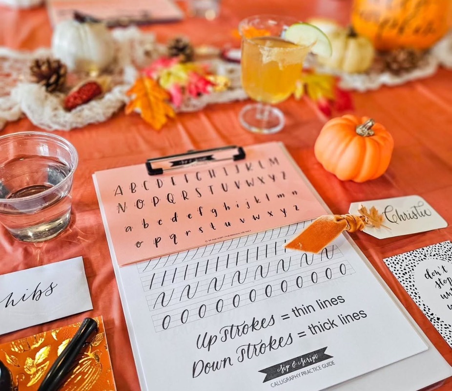Modern Calligraphy Pumpkin Lettering event photo