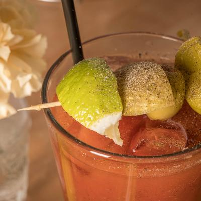 A closeup on a cocktail.