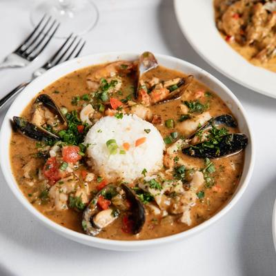 Seafood in a spicy creole sauce