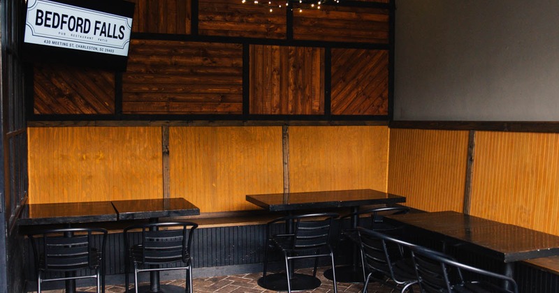 Exterior, patio, tables and chairs