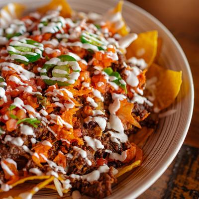 Korean BBQ Beef Nachos