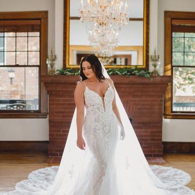Bride in a wedding gown.