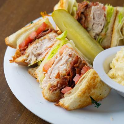 Turkey Club sandwich.