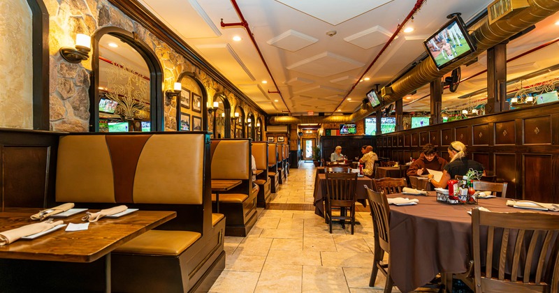 Interior, wide view of dining area