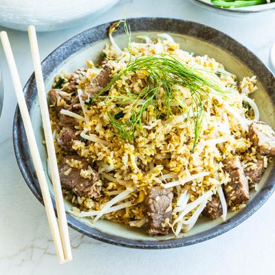 Fried rice with brisket