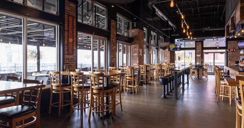 Restaurant interior, dining tables