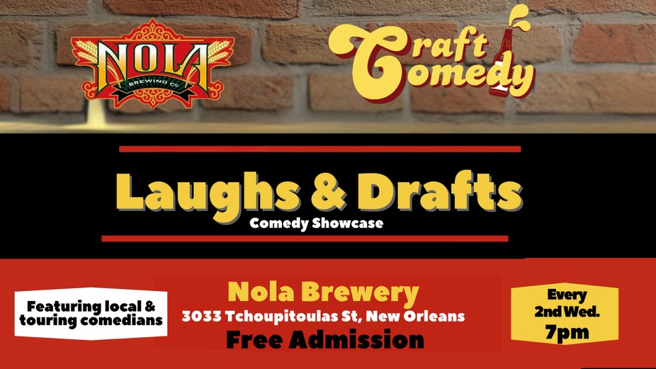 FREE LIVE COMEDY:  Craft Comedy & NOLA Brewing Present Laughs & Drafts event photo