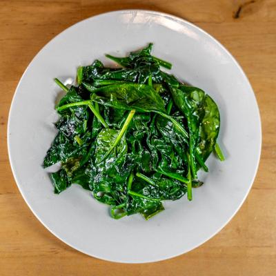 Sauteed spinach.