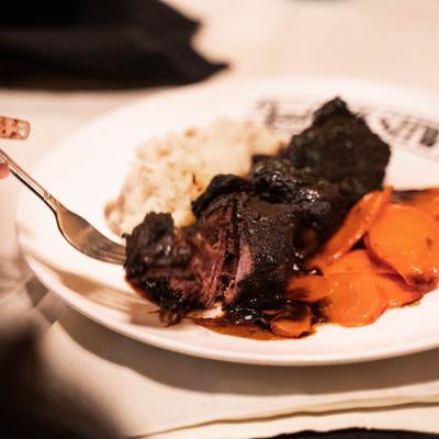 glazed short ribs entree.