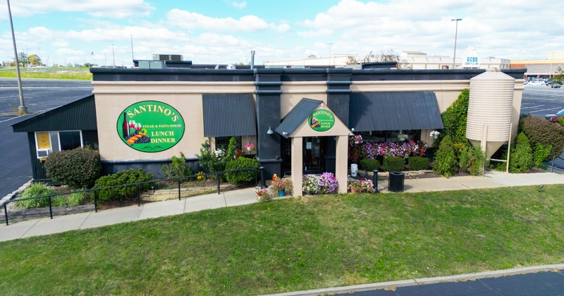 Aerial view to restaurant