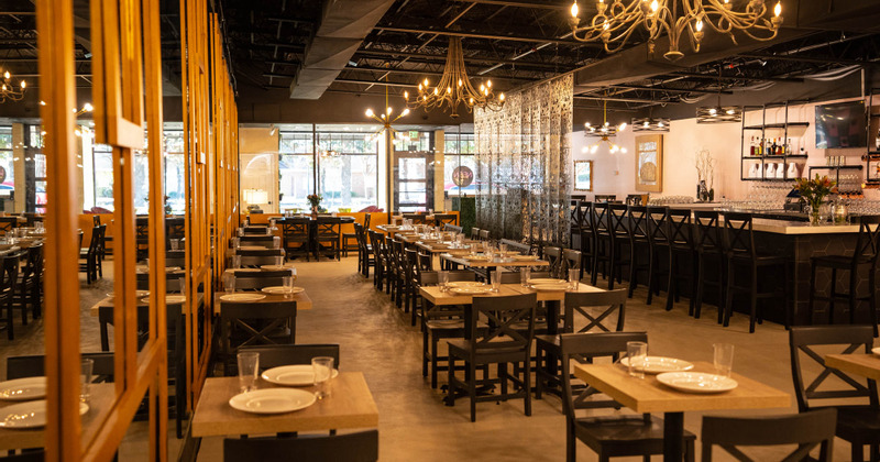 Interior, dining area