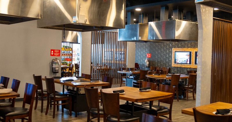 Interior, wide view of dining area