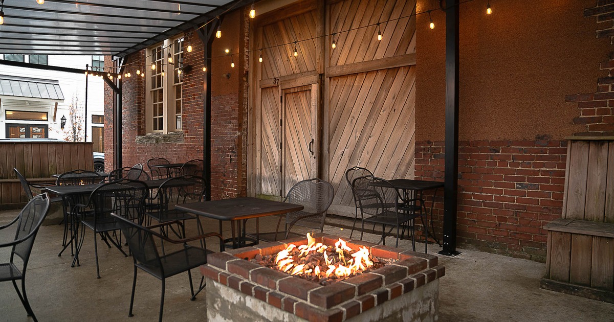 Exterior, seating space with fire pit